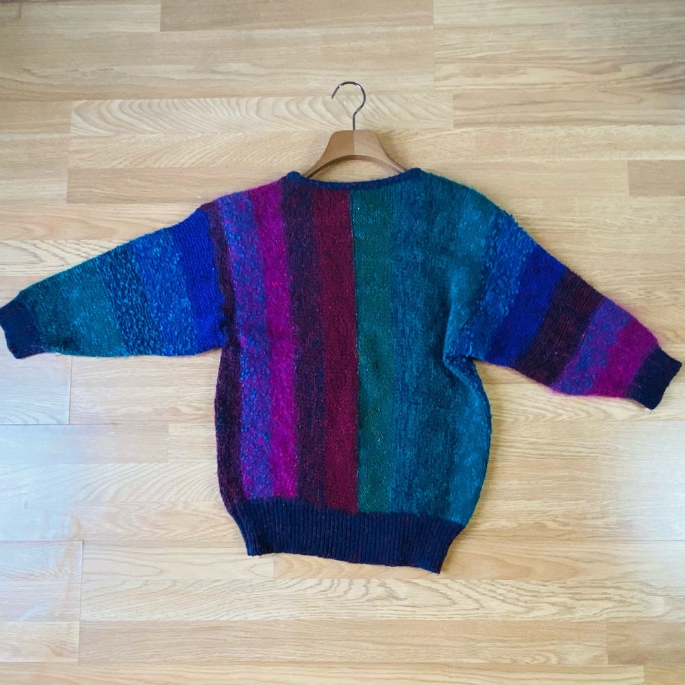 Retro Colorful Thick Sweater XL
